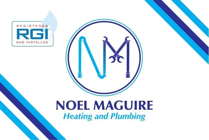 Noel Maguire Heating and Plumbing business card.
